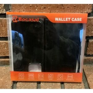 Bocasal Black Detachable Wallet Case For iPhone 13 Pro Max RFID Card Slots
